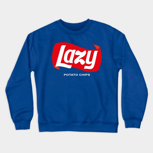 Lazy Potato Chips Crewneck Sweatshirt by mohja